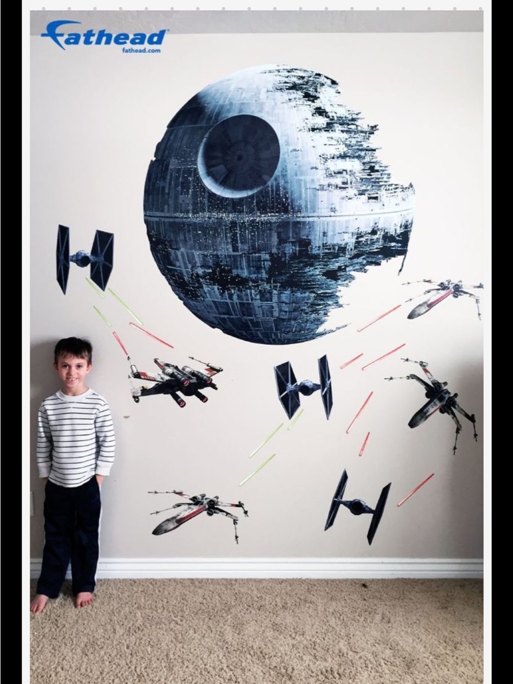 RETIRED Fathead Brand Star Wars Death Star Battle